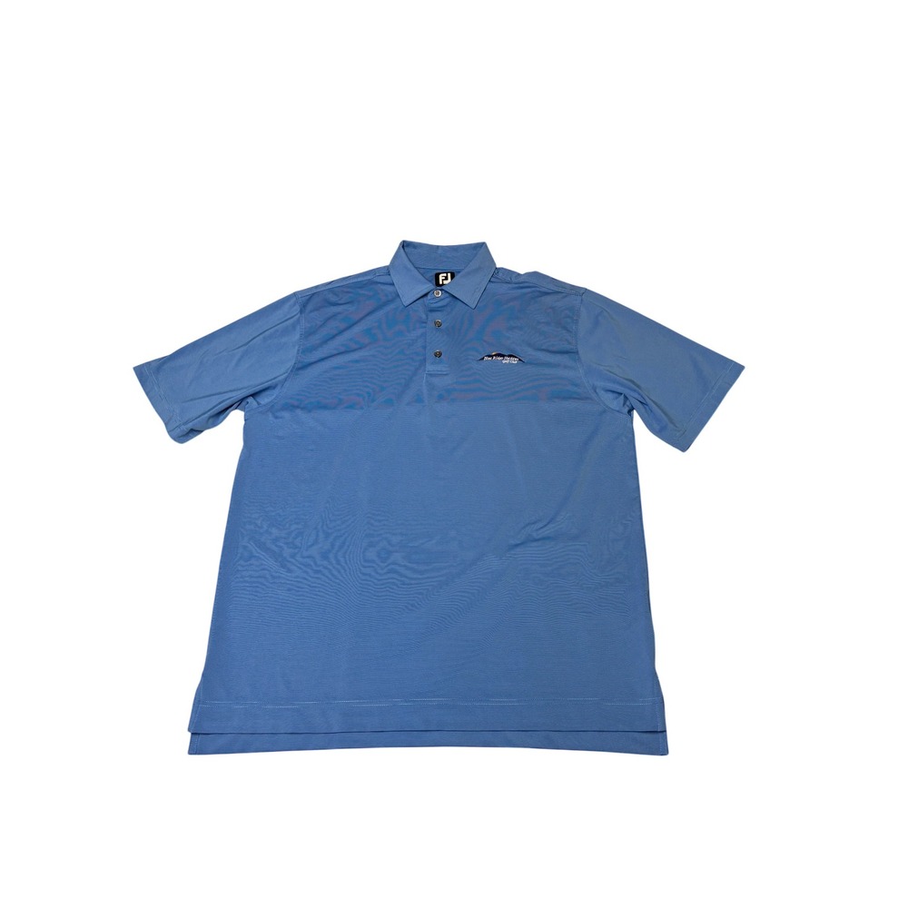 FootJoy Mens Blue Ridge Shadows Golf Club Polo Shirt‎ Blue Stripe Large FJ